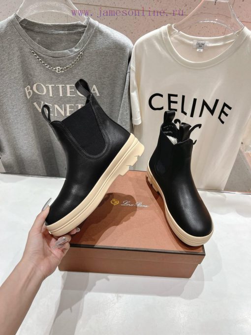 Loropiana LP Nuoyoupianya 24ss Autumn/Winter New Lakeside Leather Chelsea Short BootsThis shq0ligqlx - Image 6