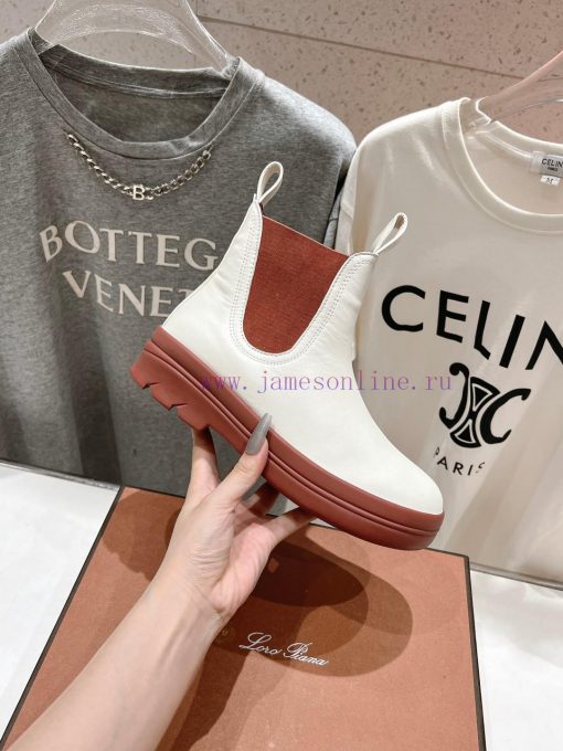 Loropiana LP Nuoyoupianya 24ss Autumn/Winter New Lakeside Leather Chelsea Short BootsThis shs6netk2h - Image 5