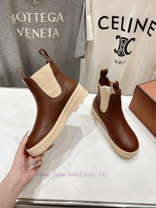 Loropiana LP Nuoyoupianya 24ss Autumn/Winter New Lakeside Leather Chelsea Short BootsThis ship2zrezp - Image 5