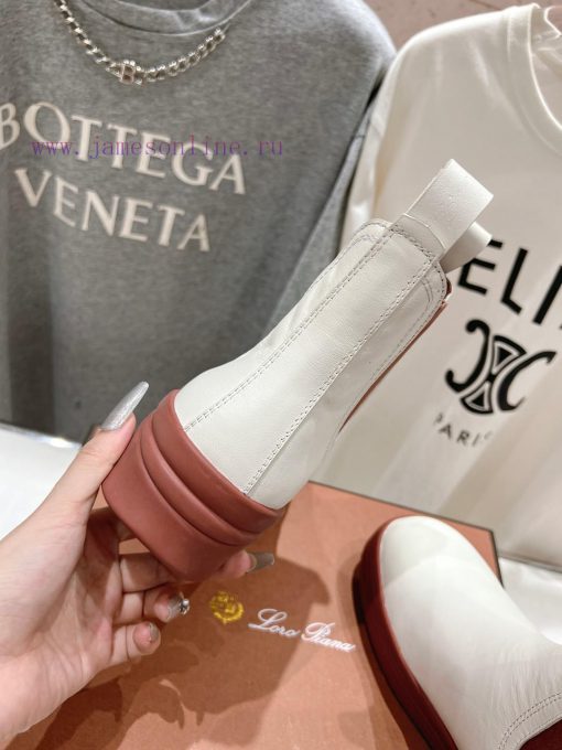 Loropiana LP Nuoyoupianya 24ss Autumn/Winter New Lakeside Leather Chelsea Short BootsThis shs6netk2h - Image 8