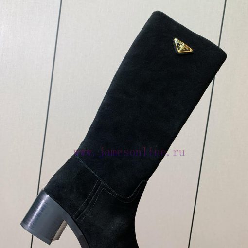 Prada autumn and winter thick heeled long boots have a high-end and atmospheric appearance. bb1xyny2 - Image 8