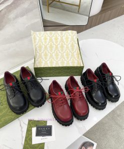 Newly released 2024 Gucci GUCCI versatile strap loafers,Height 5cmFabric top layer cowhide/o8jfbhk2m