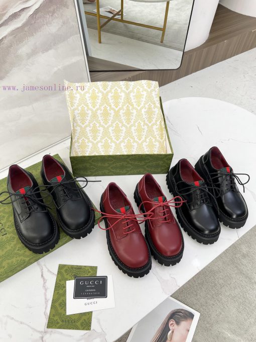 Newly released 2024 Gucci GUCCI versatile strap loafers,Height 5cmFabric top layer cowhide/o8jfbhk2m - Image 2