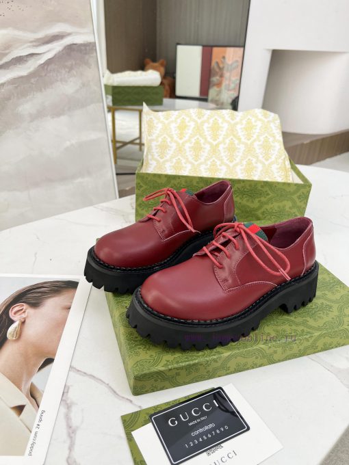 Newly released 2024 Gucci GUCCI versatile strap loafers,Height 5cmFabric top layer cowhide/o8jfbhk2m - Image 6