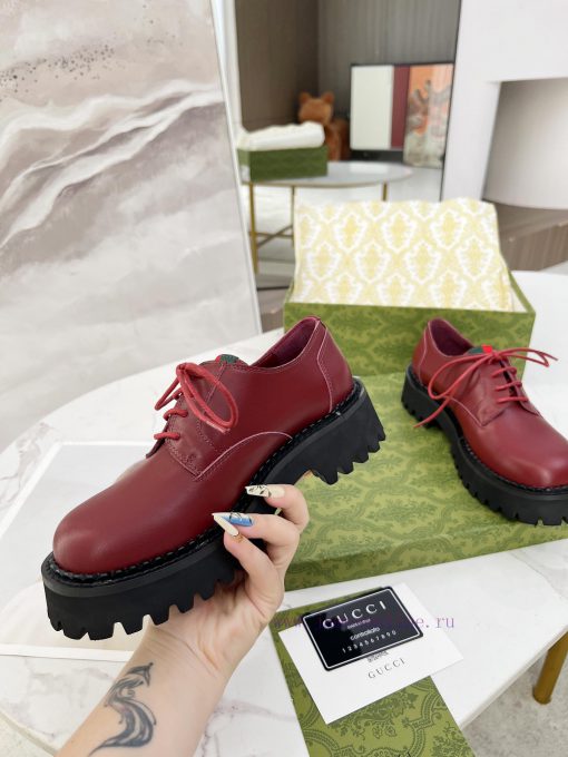 Newly released 2024 Gucci GUCCI versatile strap loafers,Height 5cmFabric top layer cowhide/o8jfbhk2m - Image 7