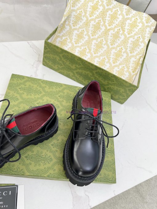 Newly released 2024 Gucci GUCCI versatile strap loafers,Height 5cmFabric top layer cowhide/oe51vz7br - Image 9
