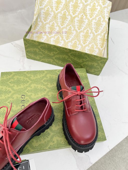 Newly released 2024 Gucci GUCCI versatile strap loafers,Height 5cmFabric top layer cowhide/o8jfbhk2m - Image 9