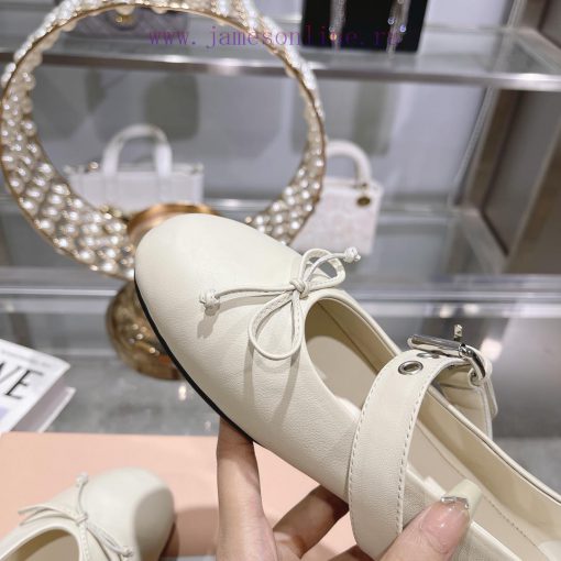 Miu Miu French Fairy Ballet Single ShoesThe upper fabric has been completely updated to softrzq51i53 - Image 8