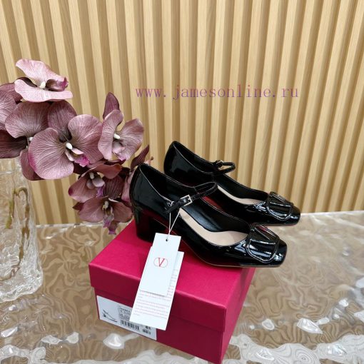 -- New Warren——————2024 Top Quality Valentino Coarse Heel Mary Jane Single Shoes with Exquisx9t0cimd - Image 2