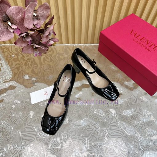 -- New Warren——————2024 Top Quality Valentino Coarse Heel Mary Jane Single Shoes with Exquisx9t0cimd - Image 7