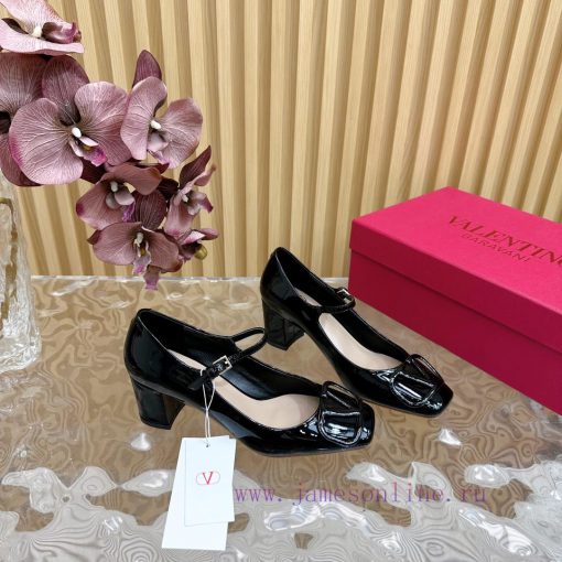 -- New Warren——————2024 Top Quality Valentino Coarse Heel Mary Jane Single Shoes with Exquisx9t0cimd - Image 9