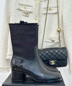Chanel | Chanel Classic Autumn/Winter Double C Coarse Heel Short Boots~Close your eyes and eit3dr88b