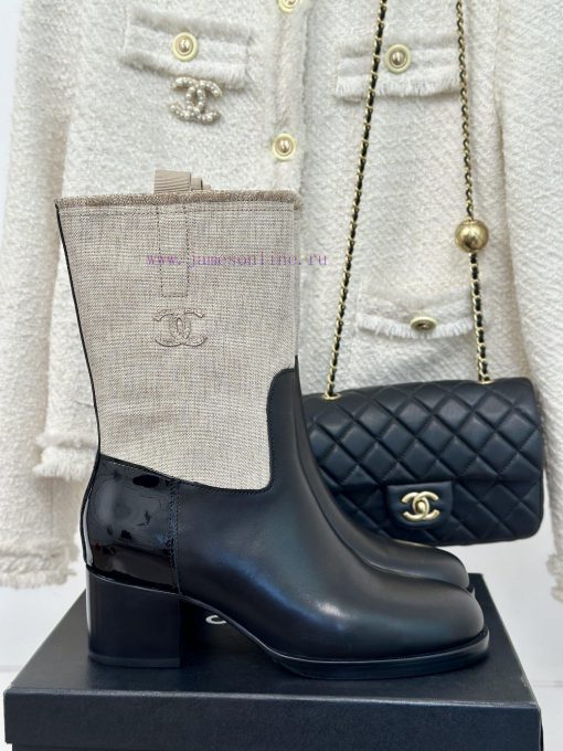 Chanel | Chanel Classic Autumn/Winter Double C Coarse Heel Short Boots~Close your eyes and slys6jf0