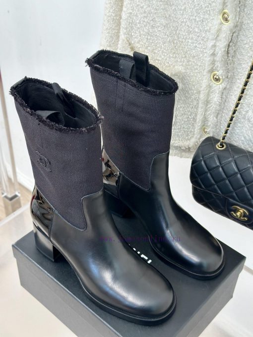 Chanel | Chanel Classic Autumn/Winter Double C Coarse Heel Short Boots~Close your eyes and eit3dr88b - Image 5