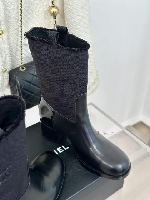 Chanel | Chanel Classic Autumn/Winter Double C Coarse Heel Short Boots~Close your eyes and eit3dr88b - Image 6