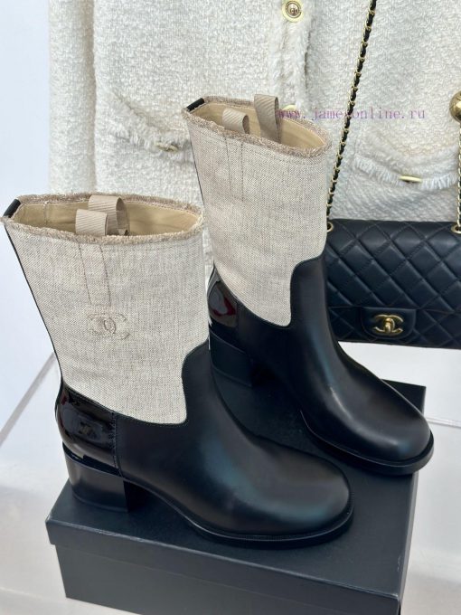 Chanel | Chanel Classic Autumn/Winter Double C Coarse Heel Short Boots~Close your eyes and slys6jf0 - Image 4