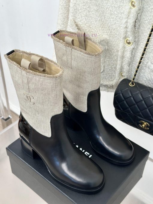 Chanel | Chanel Classic Autumn/Winter Double C Coarse Heel Short Boots~Close your eyes and slys6jf0 - Image 5