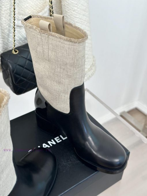 Chanel | Chanel Classic Autumn/Winter Double C Coarse Heel Short Boots~Close your eyes and slys6jf0 - Image 6