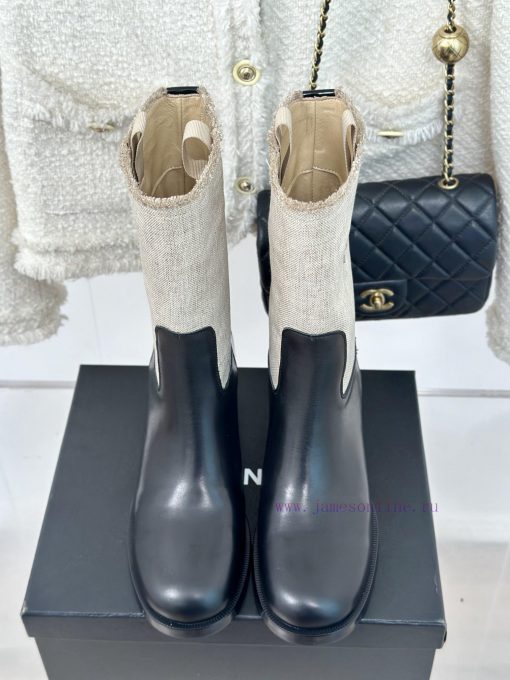 Chanel | Chanel Classic Autumn/Winter Double C Coarse Heel Short Boots~Close your eyes and slys6jf0 - Image 7