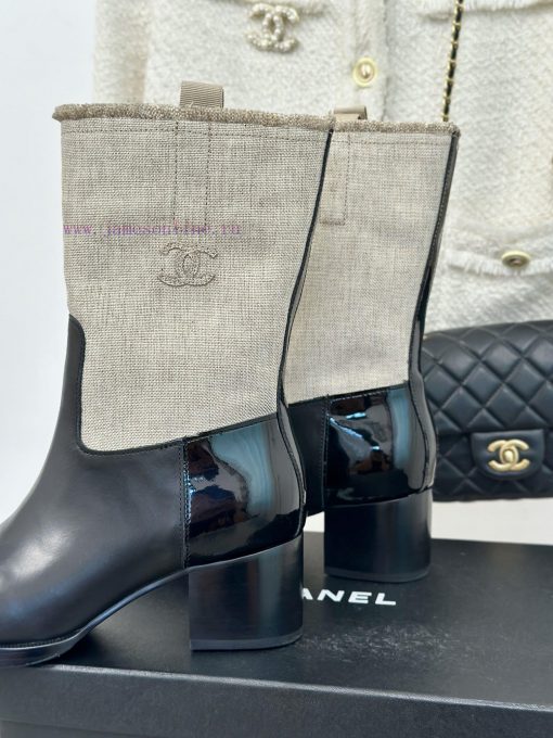 Chanel | Chanel Classic Autumn/Winter Double C Coarse Heel Short Boots~Close your eyes and slys6jf0 - Image 9