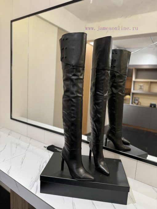 Saint Lauren YSL Saint LaurentCustomized version of the Great Overlord BootsClassic King Auttdld0894 - Image 2