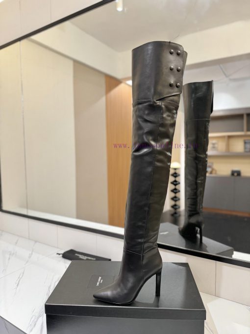 Saint Lauren YSL Saint LaurentCustomized version of the Great Overlord BootsClassic King Auttdld0894 - Image 5