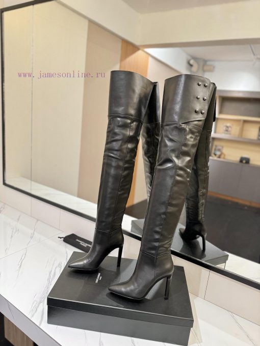 Saint Lauren YSL Saint LaurentCustomized version of the Great Overlord BootsClassic King Auttdld0894 - Image 6