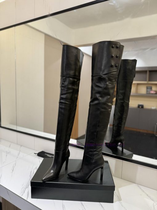 Saint Lauren YSL Saint LaurentCustomized version of the Great Overlord BootsClassic King Auttdld0894 - Image 7