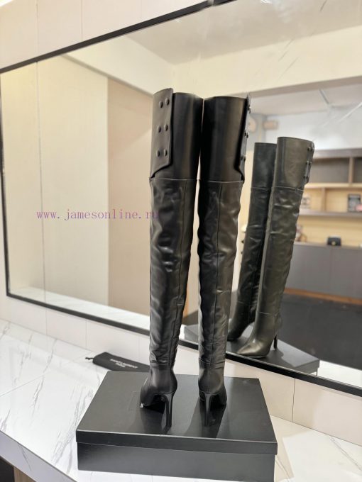 Saint Lauren YSL Saint LaurentCustomized version of the Great Overlord BootsClassic King Auttdld0894 - Image 8