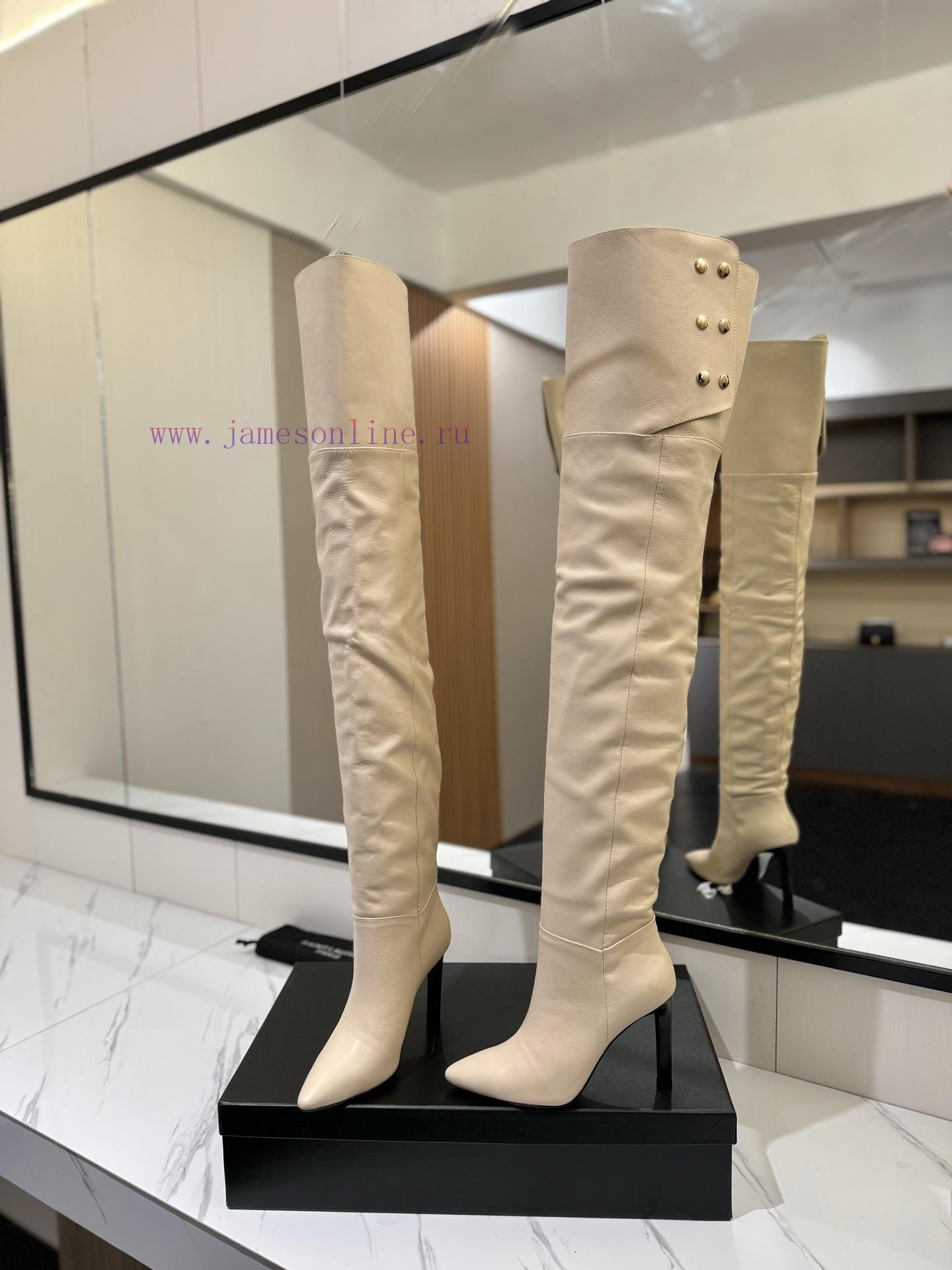 Saint Lauren YSL Saint LaurentCustomized version of the Great Overlord BootsClassic King Autj28e7vb1 - Image 6