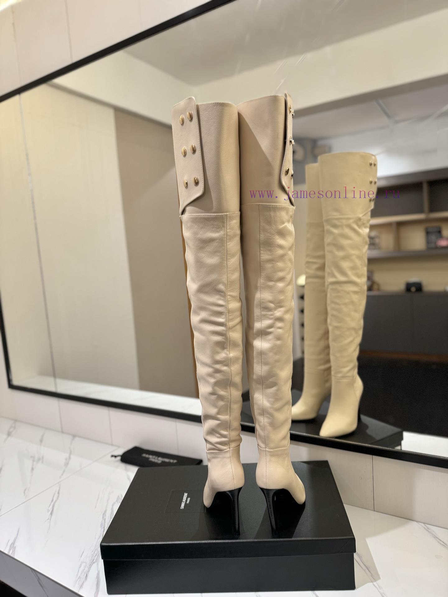 Saint Lauren YSL Saint LaurentCustomized version of the Great Overlord BootsClassic King Autj28e7vb1 - Image 8