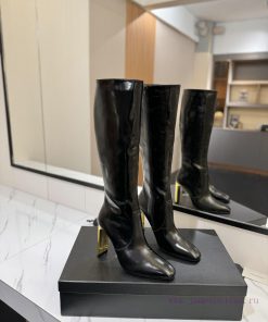 Saint Laurent Saint LaurentAutumn and winter hot boots, side zipper simple and fashionable bw22xv5xz