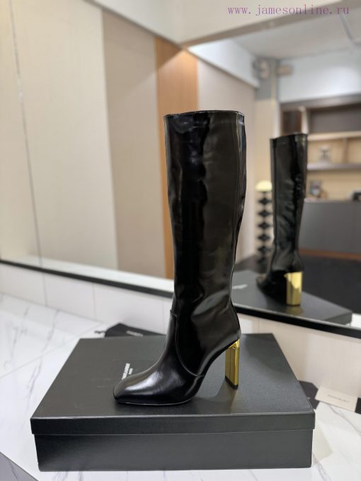 Saint Laurent Saint LaurentAutumn and winter hot boots, side zipper simple and fashionable bw22xv5xz - Image 5
