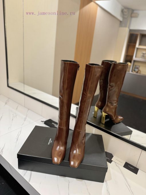 Saint Laurent Saint LaurentAutumn and winter hot boots, side zipper simple and fashionable bvrzgb4tg - Image 4