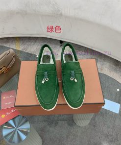 Loro Piana lambhair loafers, Italy's top cashmere retro elegant low-key luxury fashion, pracscu8mh4b