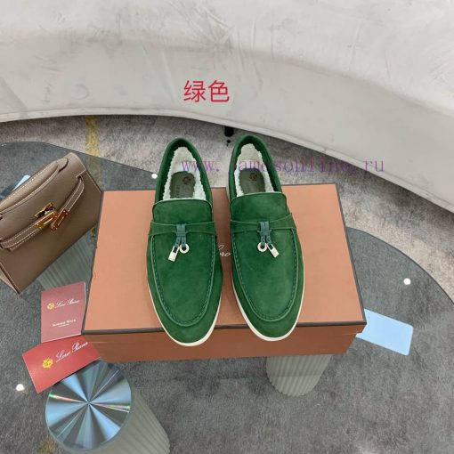 Loro Piana lambhair loafers, Italy's top cashmere retro elegant low-key luxury fashion, pracscu8mh4b