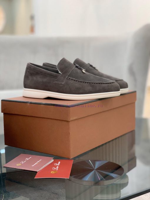 Loro Piana lambhair loafers, Italy's top cashmere retro elegant low-key luxury fashion, pracrpauc1t6 - Image 6