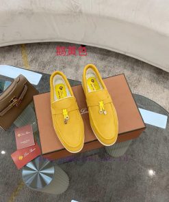 Loro Piana lambhair loafers, Italy's top cashmere retro elegant low-key luxury fashion, pracp7w80336