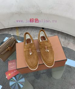 Loro Piana lambhair loafers, Italy's top cashmere retro elegant low-key luxury fashion, pracowtuywqh