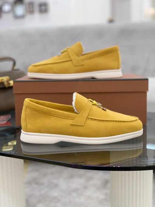 Loro Piana lambhair loafers, Italy's top cashmere retro elegant low-key luxury fashion, pracp7w80336 - Image 4