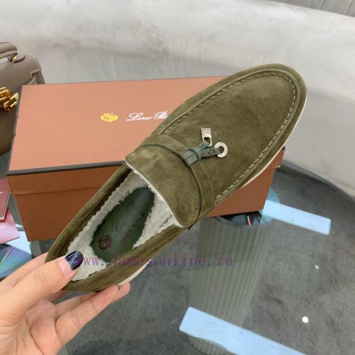 Loro Piana lambhair loafers, Italy's top cashmere retro elegant low-key luxury fashion, prac16m762ih - Image 8