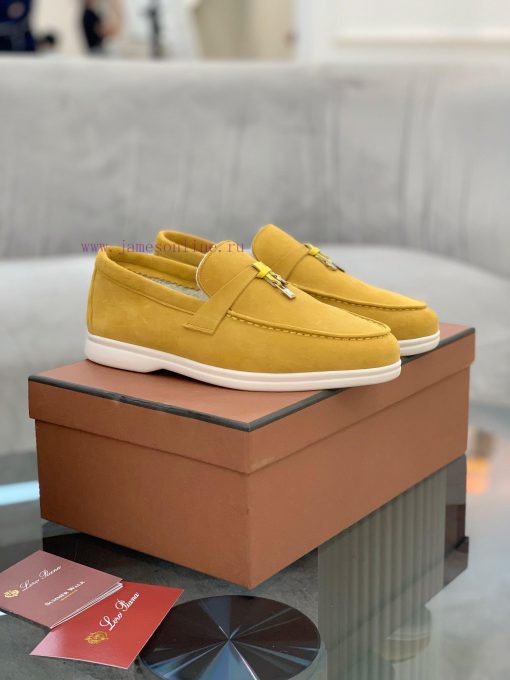 Loro Piana lambhair loafers, Italy's top cashmere retro elegant low-key luxury fashion, pracp7w80336 - Image 9