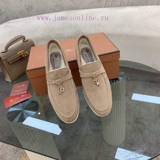 Loro Piana lambhair loafers, Italy's top cashmere retro elegant low-key luxury fashion, prac8khz7cnl - Image 5