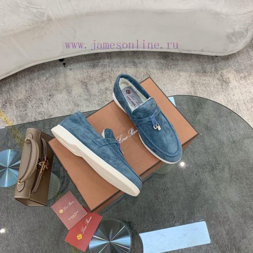 Loro Piana lambhair loafers, Italy's top cashmere retro elegant low-key luxury fashion, prac9ldmexy6 - Image 4