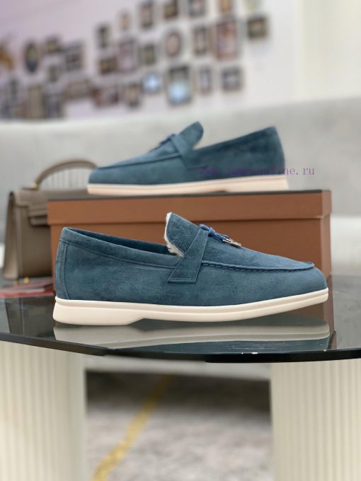 Loro Piana lambhair loafers, Italy's top cashmere retro elegant low-key luxury fashion, prac9ldmexy6 - Image 5