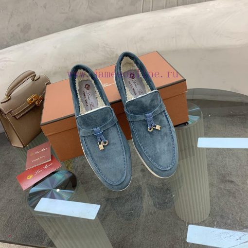 Loro Piana lambhair loafers, Italy's top cashmere retro elegant low-key luxury fashion, prac9ldmexy6 - Image 6