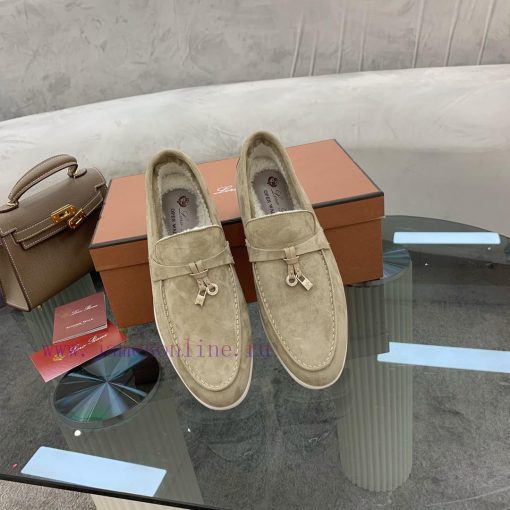 Loro Piana lambhair loafers, Italy's top cashmere retro elegant low-key luxury fashion, pracm7oc6xa3 - Image 5
