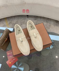 Loro Piana lambhair loafers, Italy's top cashmere retro elegant low-key luxury fashion, pracnna3apmw