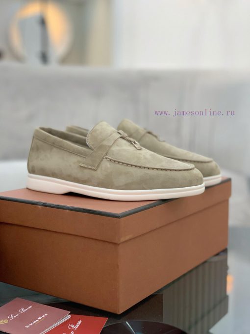 Loro Piana lambhair loafers, Italy's top cashmere retro elegant low-key luxury fashion, pracm7oc6xa3 - Image 7