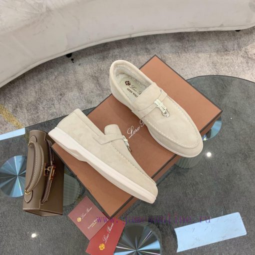 Loro Piana lambhair loafers, Italy's top cashmere retro elegant low-key luxury fashion, pracnna3apmw - Image 3